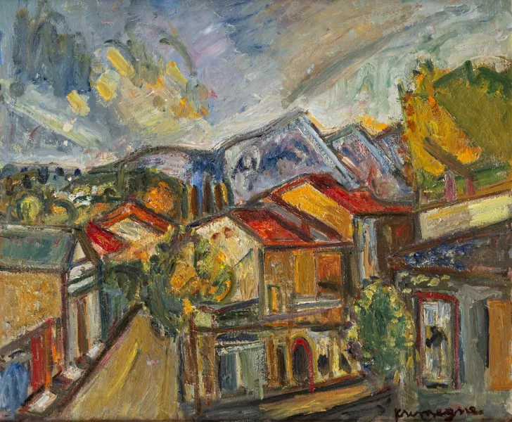 Céret, intérieur de village